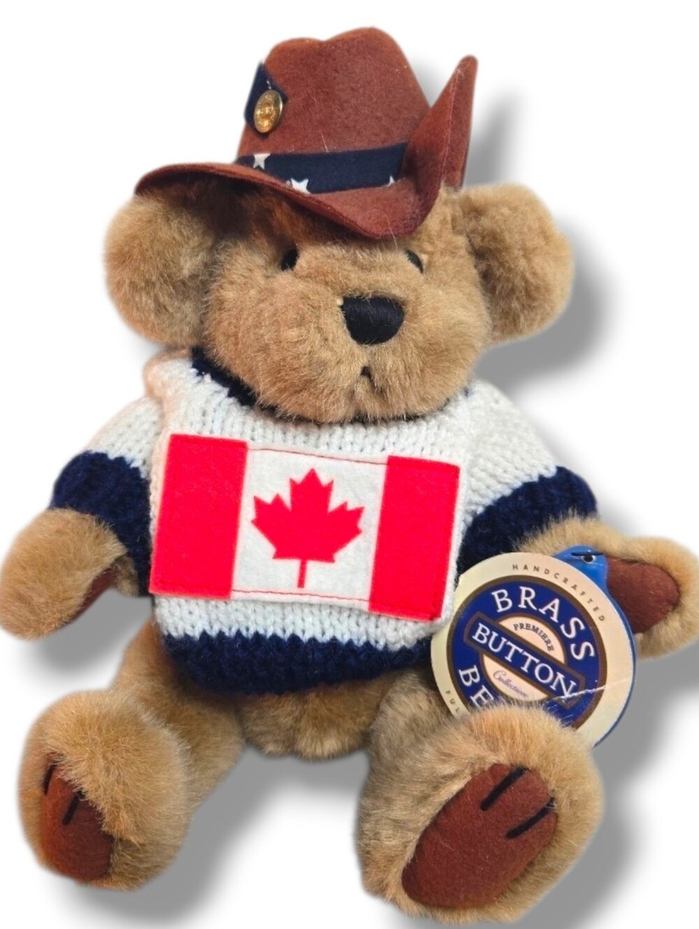 NWT Vintage Pickford Bears Canadian "Cody" The Brass Button Bear Collection